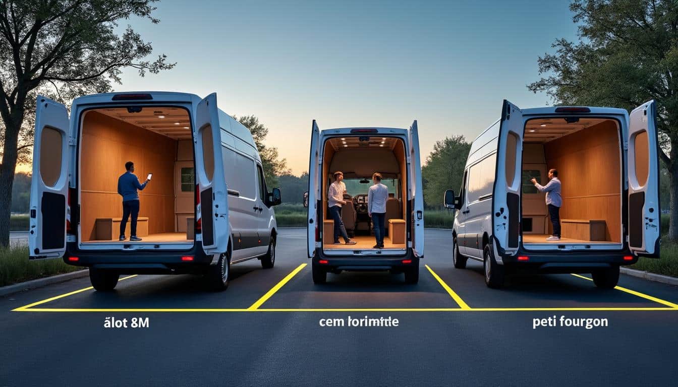 Illustration: Comprendre les types et dimensions des véhicules utilitaires adaptés au volume de 6m3